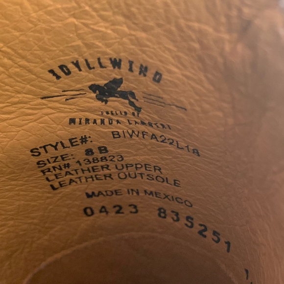 IDYLLWIND WOMEN'S GWENNIE NILO TALL LEATHER WESTERN BOOTS - SNIP TOE - Picture 12 of 12